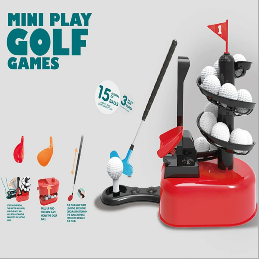 Mini play golf game outdoor and indoor toy set for kids