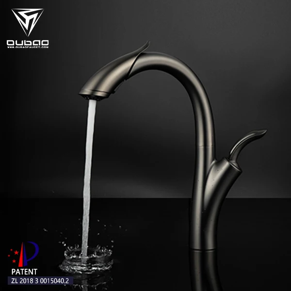 UPC NSF 61 9 Gunmetal Kitchen Water Faucet Single Handle Pull Down Kitchen Faucet For Kitchen Sink