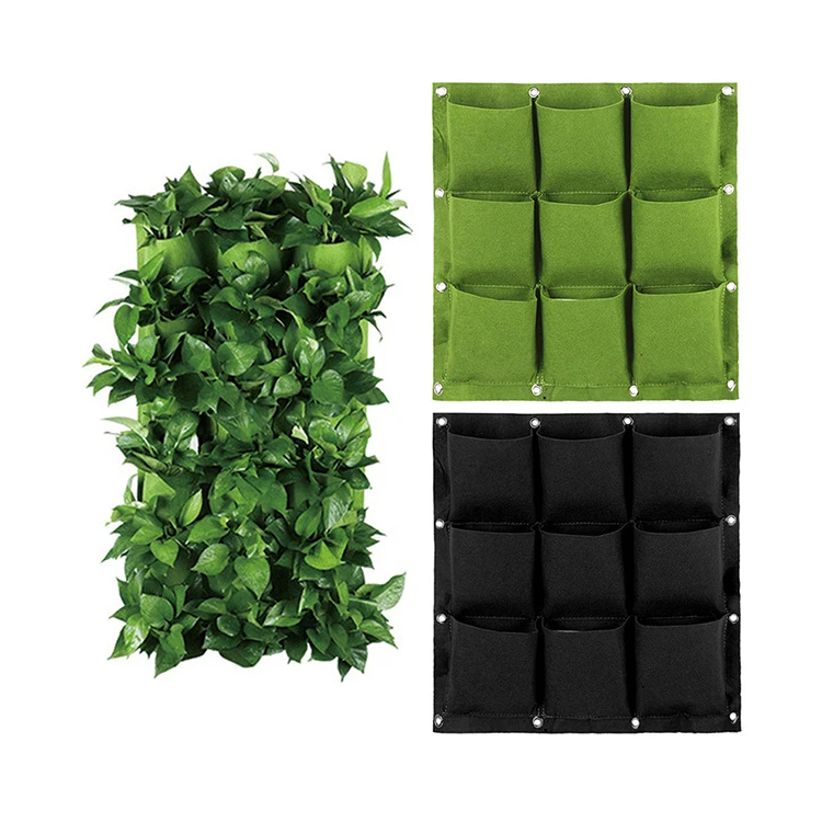 green black colors flower garden non woven plant growing bags /hanging planting grow bag