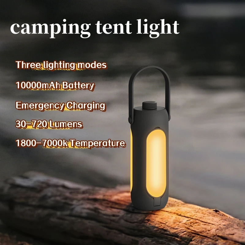 New Arrival Folding Rechargeable Camping Lantern Tent Lights Hanging Adventure Camping Lamp Portable Outdoor Camping Light