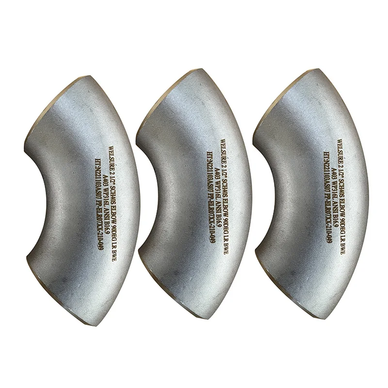 Stainless Steel Seamless Elbow 45 90 180 Degree Tube Bend Weld Connection Pipe Fittings NPT Thread Box Packing Industrial Use