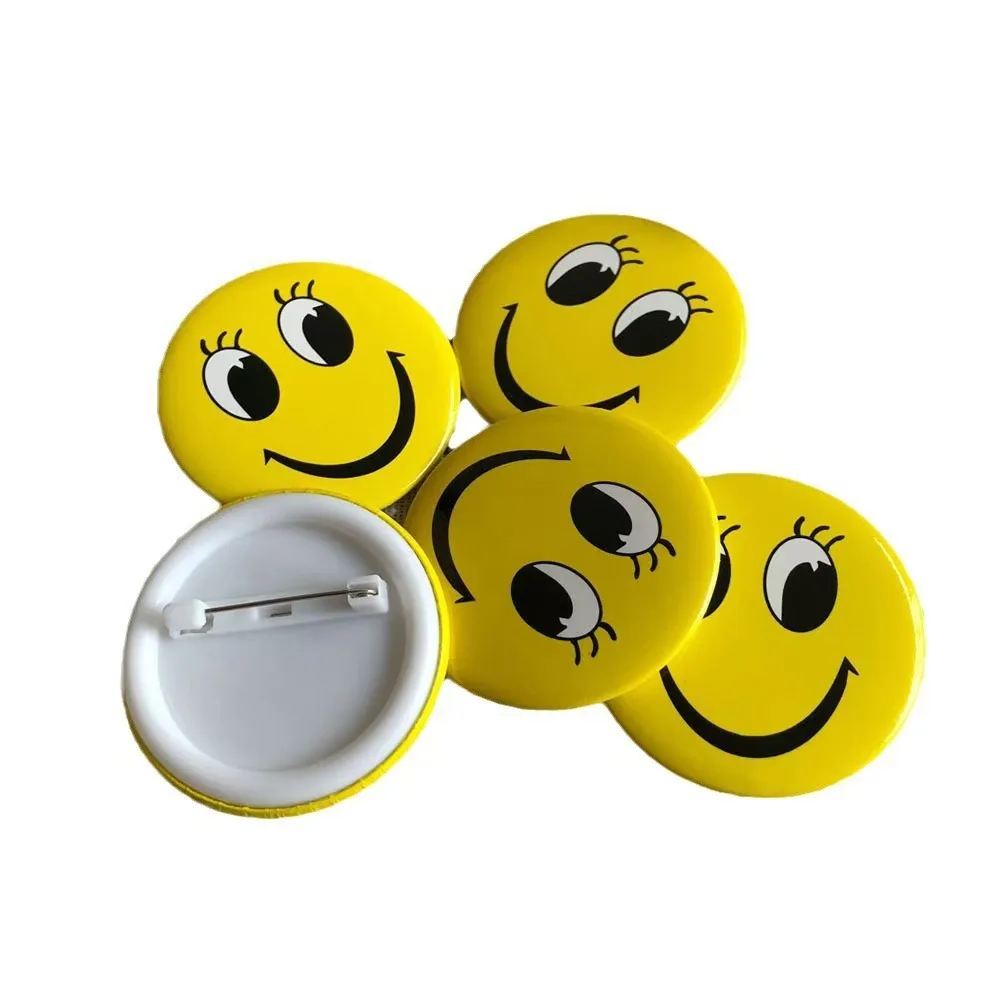 Hot selling color printed tinplate chest badge printing logo badge medal decoration metal crafts anime chest badge production