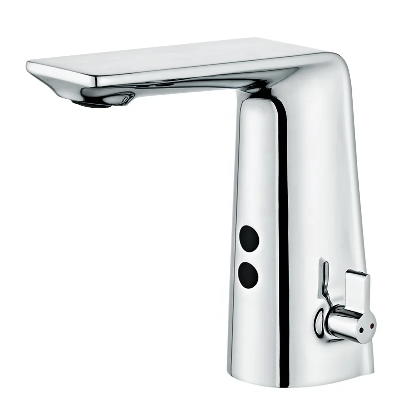 Automatic Sink Sensor Faucet Hot And Cold Basin Mixer Taps Chrome Brass Water Saving Faucets Grifos de dutch