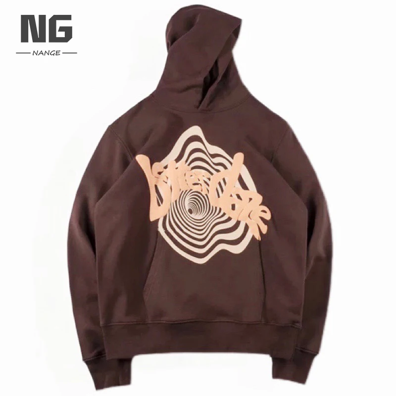 OEM Custom Unisex Pullover 3d Logo Puff Print Hoodie Sets Track Suit For Men