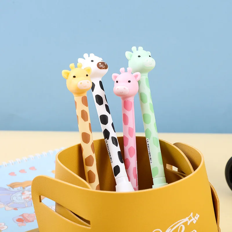 CHXN  Giraffe neutral pen cartoon deer shaped pen cute stationery student writing tool water-based pen