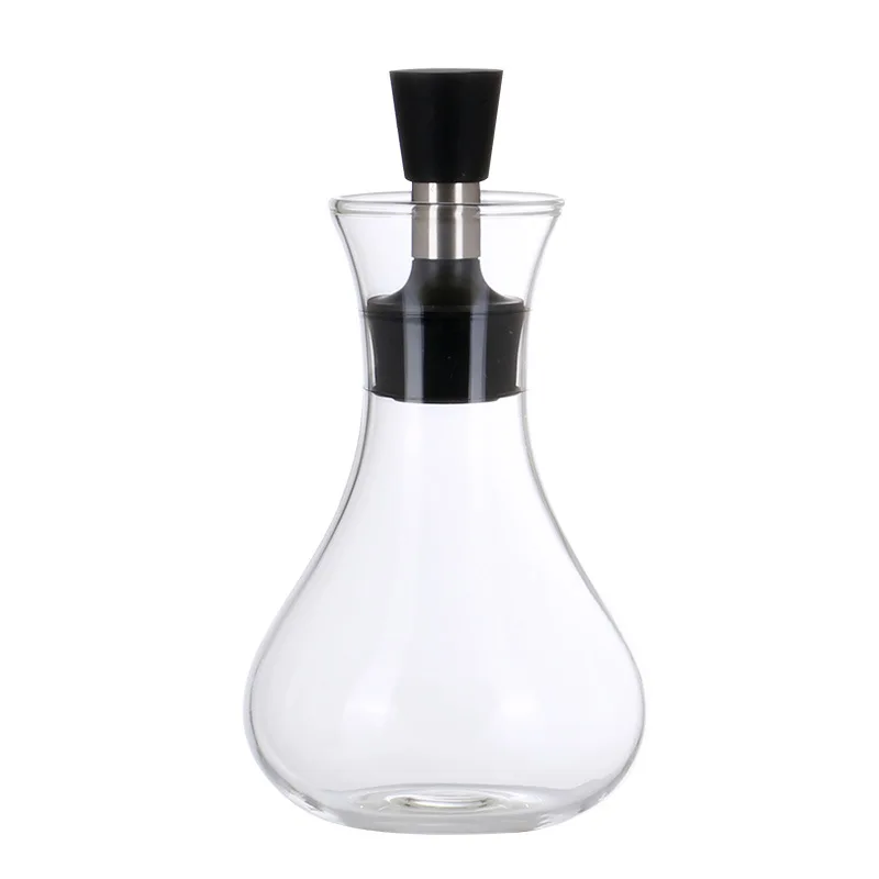 600ml Borosilicate Glass Oil Bottle Kitchen Oil Pot With Food Grade Silicone Lid