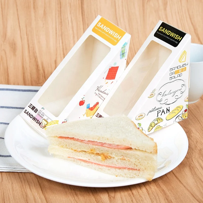 Heat sealed disposable sandwich packaging box