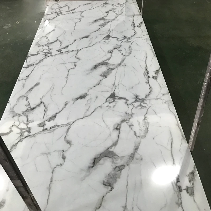 Goldensign top manufacturer high quality 1.5mm pvc marble sheet UV pvc glossy marble panel