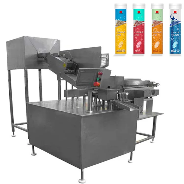 ZPP-40A Straight Bottle Tube Effervescent Tablets Filling Machine Provided Automatic Ordinary Product 40pcs Per Min 480 ISO9001