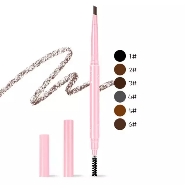 Double Eyebrow Pencil Waterproof And Sweatproof Not Bleaching Lasting Not Blooming Roaring Thrush Artifact 5 Color Optional