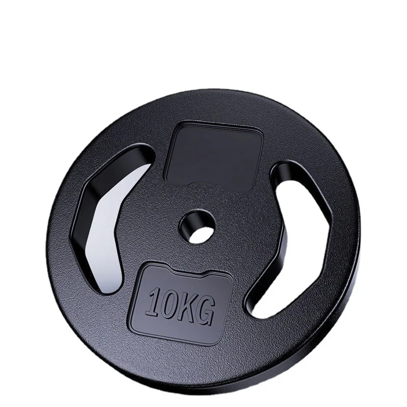 Wholesale Cement Sand Filled PE Coated Weight Plates 2 Grip Handles Weight Plates Barbell Cement Bumper