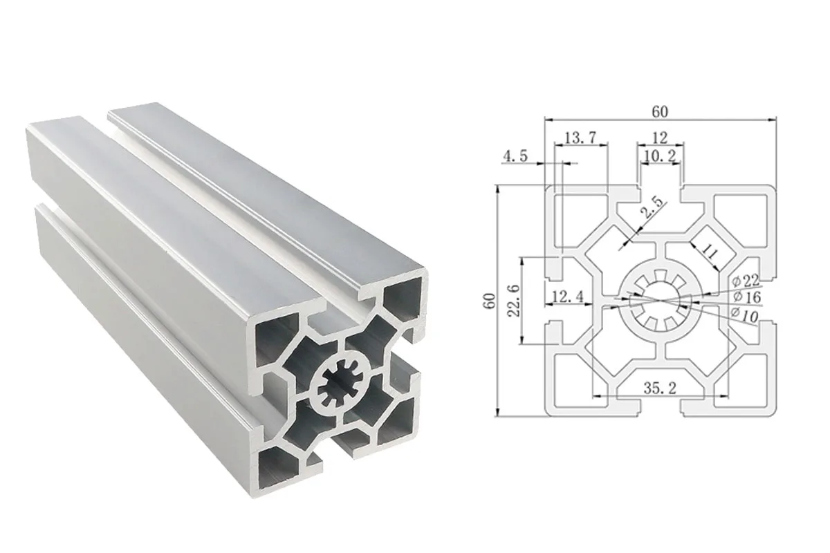 Aluminium Profile Factory Custom Large Industrial Aluminium Extrusion , Extruded Industrial Aluminium Profile 6063