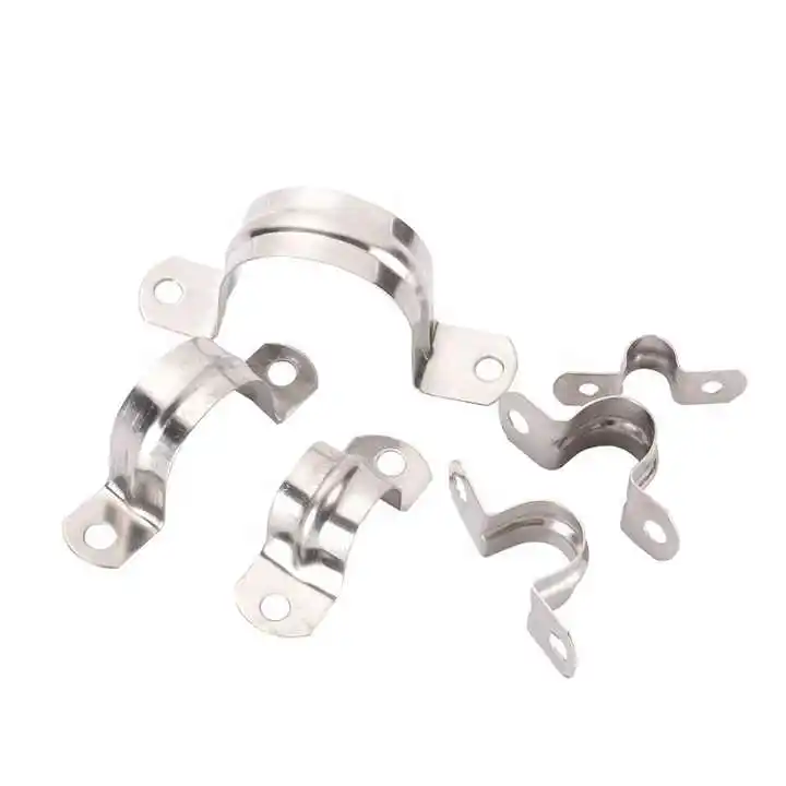 Galvanized Fitting 32-76mm German U Type Saddle Fastener American Stainless Steel Metal Hose Pipe Clamp Clip