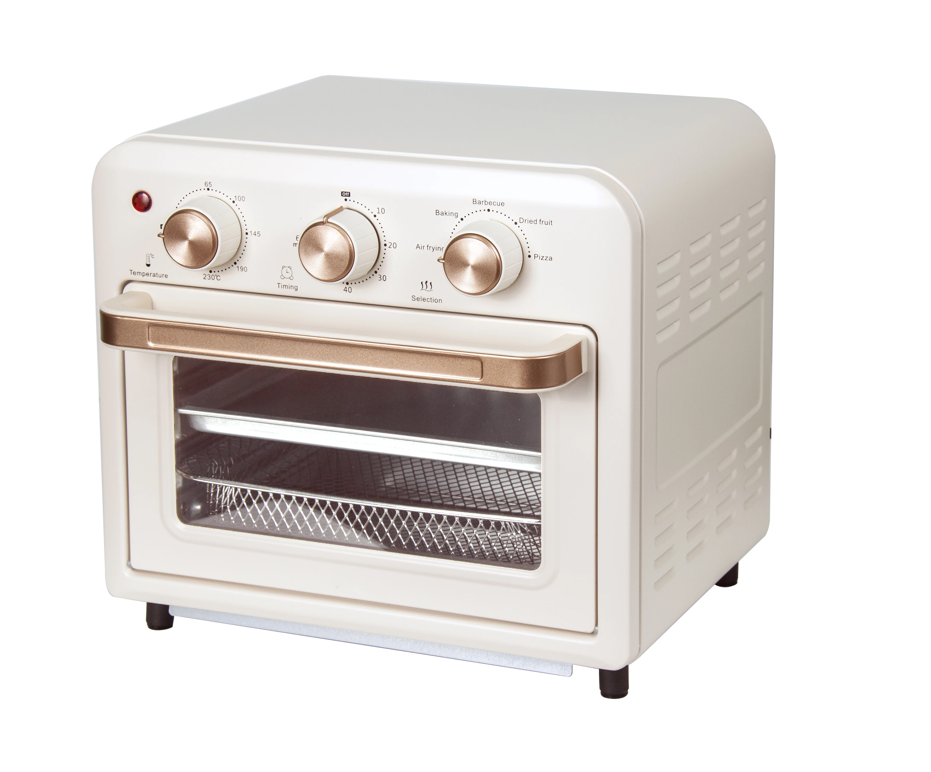 15-Liter Steel Smart Electric Countertop Oven Toaster Multi-Functional Digital Intellect Non-Oil Household Visible Window