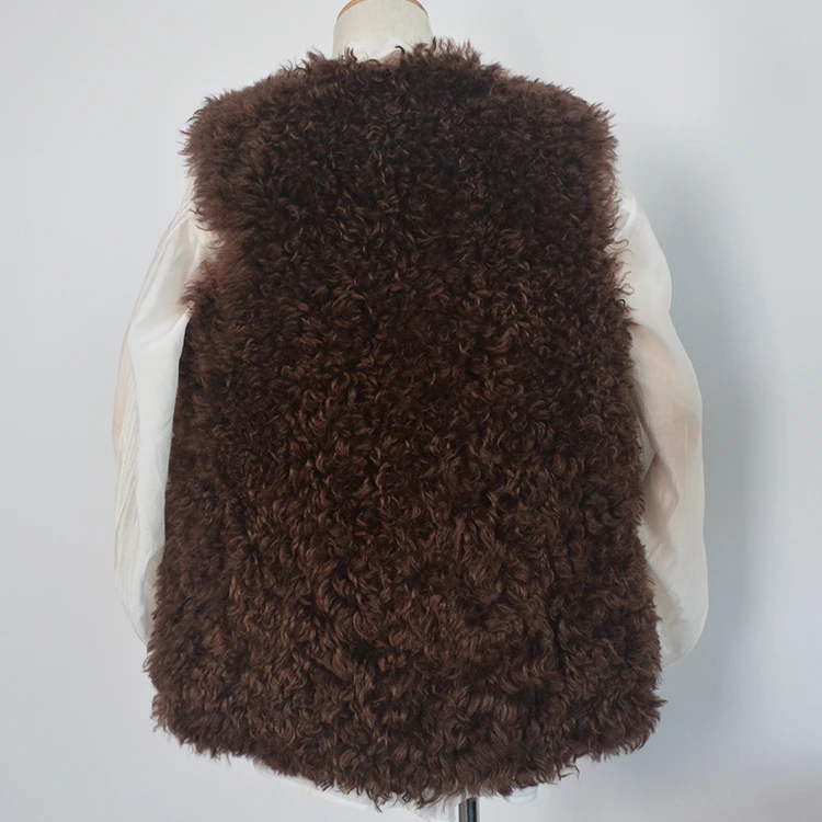  Promotional Top Quality High Fashion Rabbit Fur Vest Genuine Sheep Winter