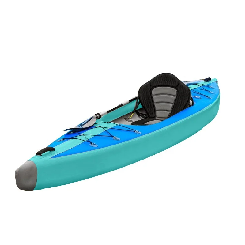 Weihai Manufacturers Custom Sit on top 1 Person 2 Person Dropstitch Inflatable Tandem Sea Kayak Canoe