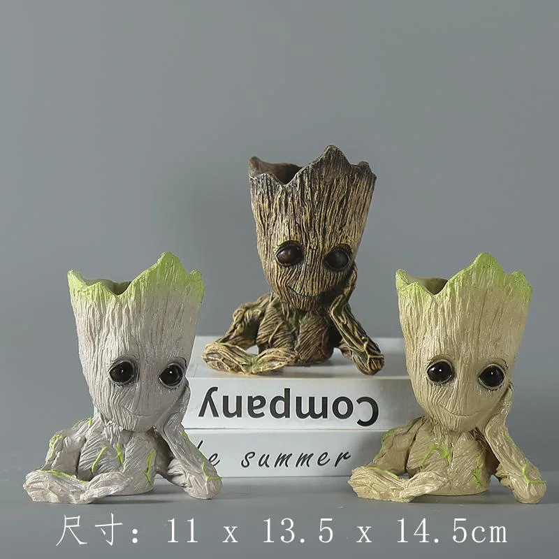indoor cute planter with baby yoda toys mini yoda baby yoda planter groot flower pot