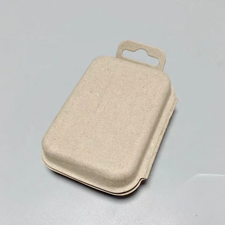 Customized molded pulp tray paper packing tray recycle packaging molded fiber packaging for power bank electronics