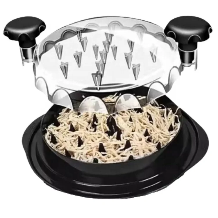 Chicken Breast Shredder Tool Twist Non-skid Base Mat and Transparent Lid Meat Shredder Machine