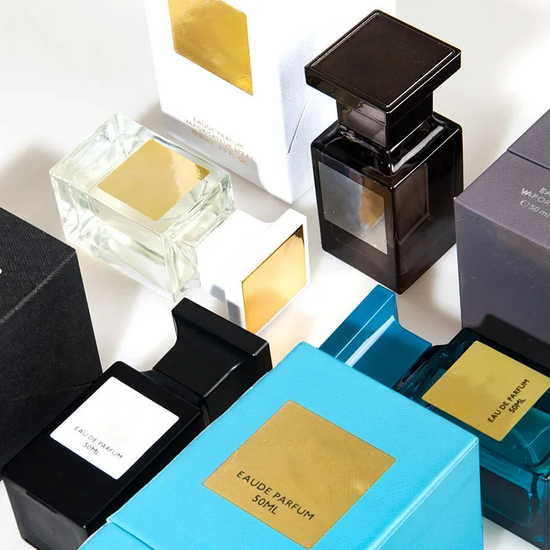 Factory 30ml 50 Ml 100ml Crimp Brand Luxury Square Premium Elegant 50ml 100 Ml Glass Perfume Empty Bottle With Custom Lid Box
