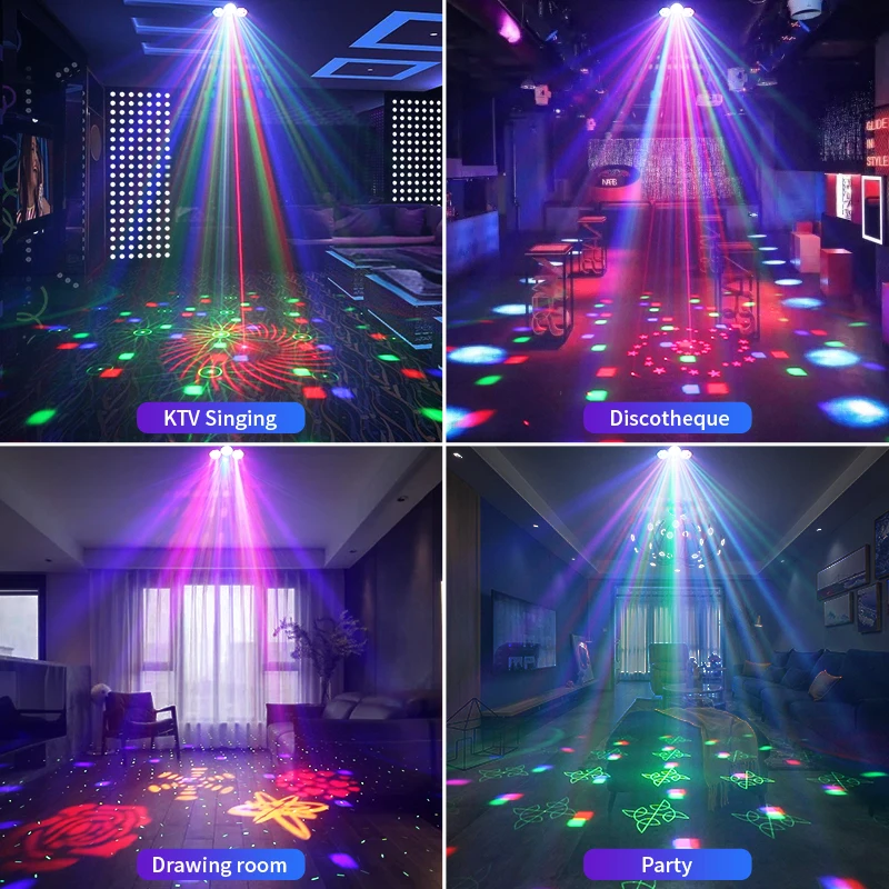 YSH Colorful Pattern Lamb DMX Sound Activated Dj Controller Full Color RGB Wedding Decorative Light Disco Lucer Dancing Floor