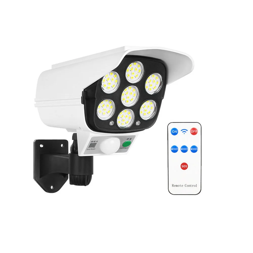 Solar LED sensor wall light new product simulation surveillance camera remote control wireless wall light street light
