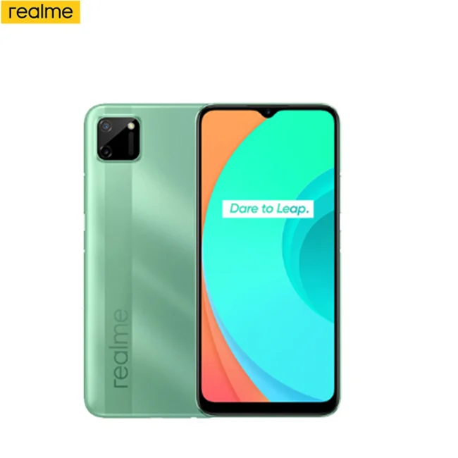 Realme C11 Mobile Phones 6.5inch 5000mAh Big Battery 40days Long Standby 3-Card Slot Android Smartphone 13MP Camera Telephone