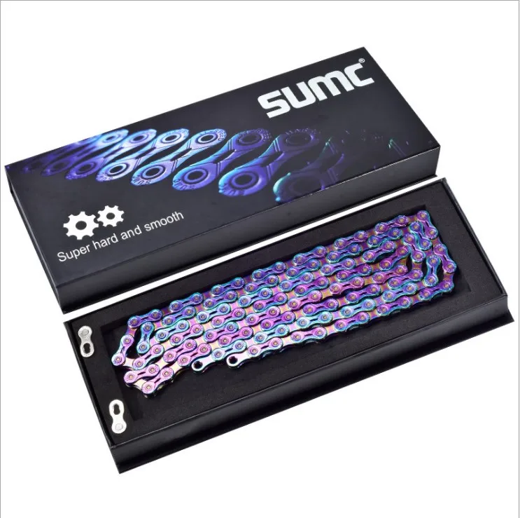 SUMC 11-speed colorful semi-hollow bike chain