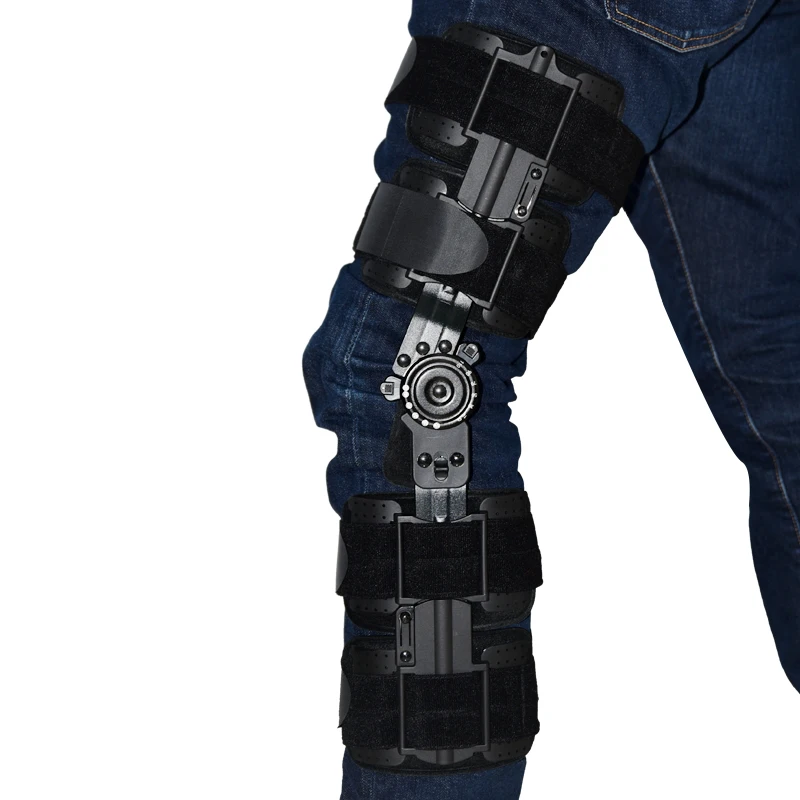 2023 Hinged Knee Brace Angle Adjustable ROM Walker Stabilization Hinged ACL Knee Brace