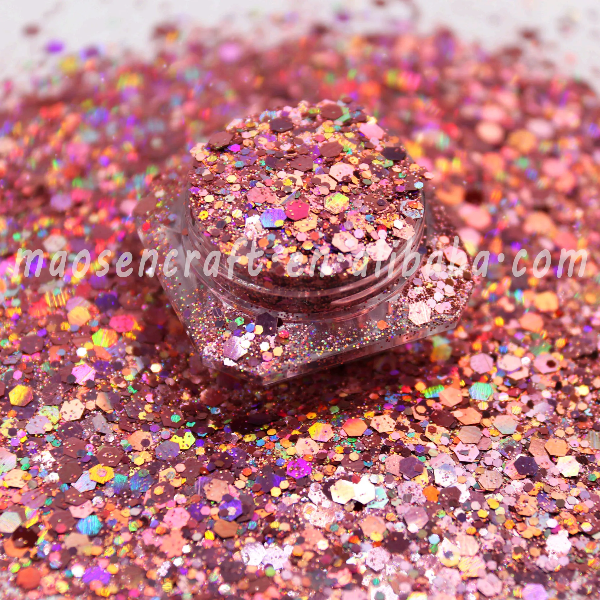 Горячая Распродажа объемный полиэфирный голографический смешанный Блеск для тумблера поделки из эпоксидной смолы