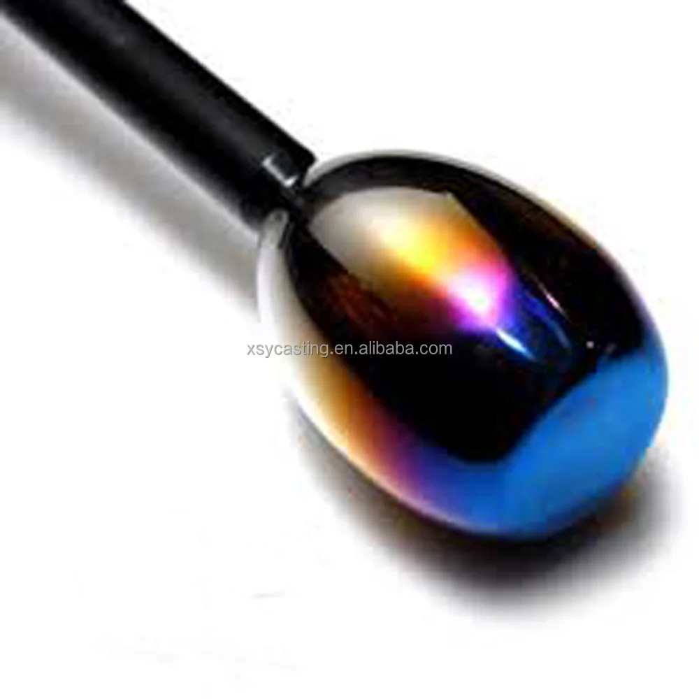 CNC Custom Titanium Auto Burnt Blue Gear Shift Handle Knob