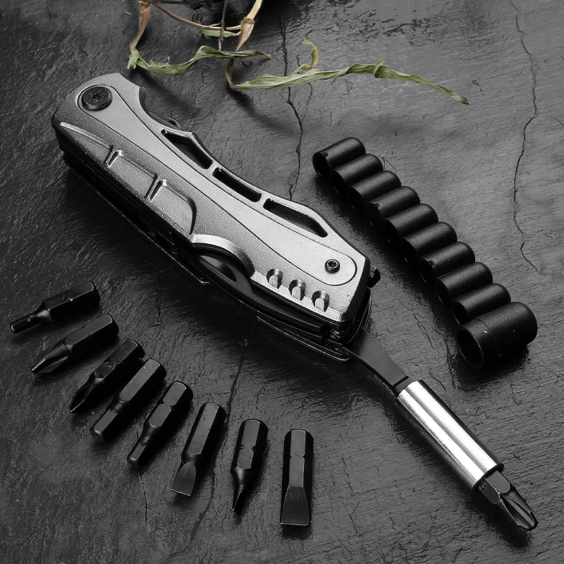 Stainless Steel 18 in 1 Multi Tool Knives Multitool Pocket Tactical Knife With Aluminum Handle for Camping