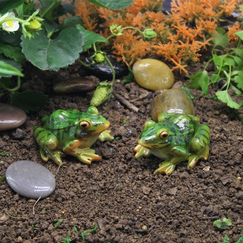 frog statue ornaments micro landscape frogs craft mini cute frog figures for fairy garden