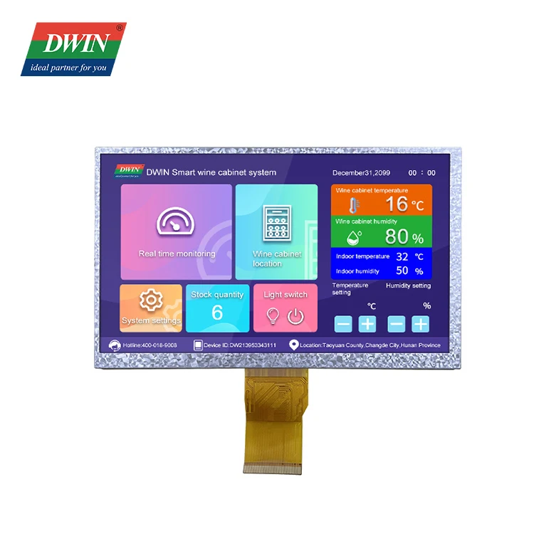 DWIN HOT SALE 1.3/1.54/2/2.1/2.4/2.8/3/3.5/4/4.1/4.3/5/6.8/7/8/9.7/10.1/10.4~21.5 inch  IPS TFT LCD Module touch screen