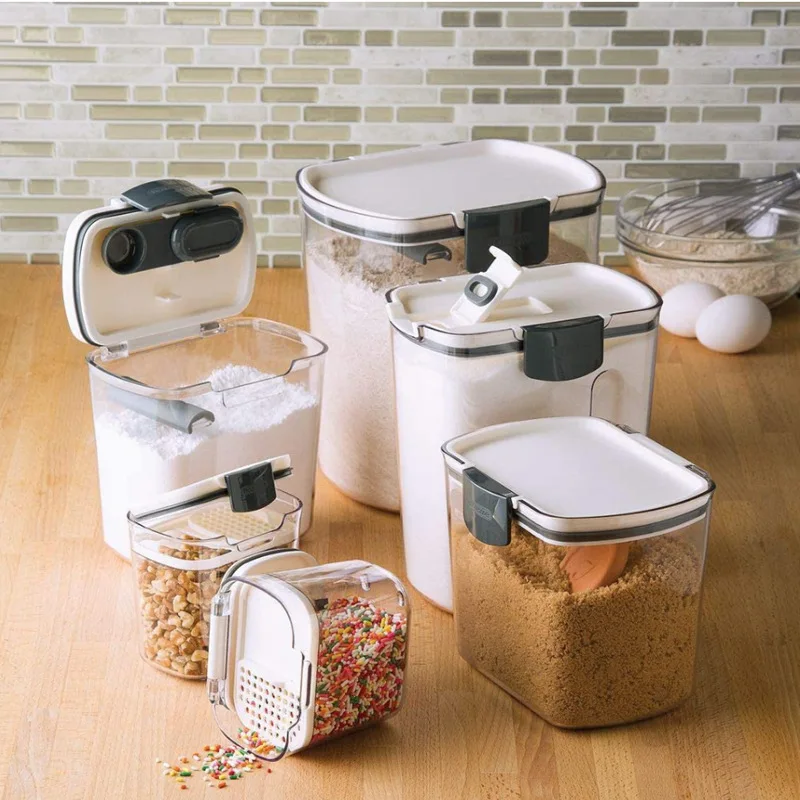 Sealed grain storage box Kitchen nut bean grain vacuum sealed moisture-proof storage tank storage jar