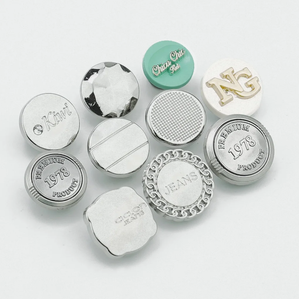 Jinyi Button Manufacturer Wholesale Vintage Logo Design Custom Denim Buttons Jeans Button and Rivets