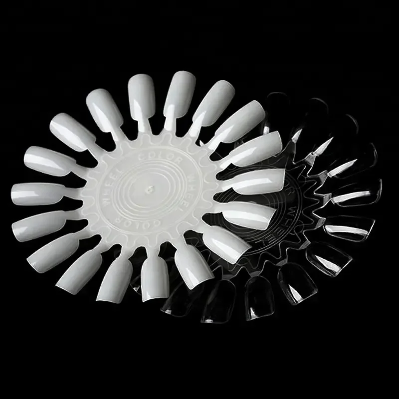 Plastic Round Shape Nail Polish Color Chart 18 Tips Wheel Shape Display Wheel For Nail Art for salon
