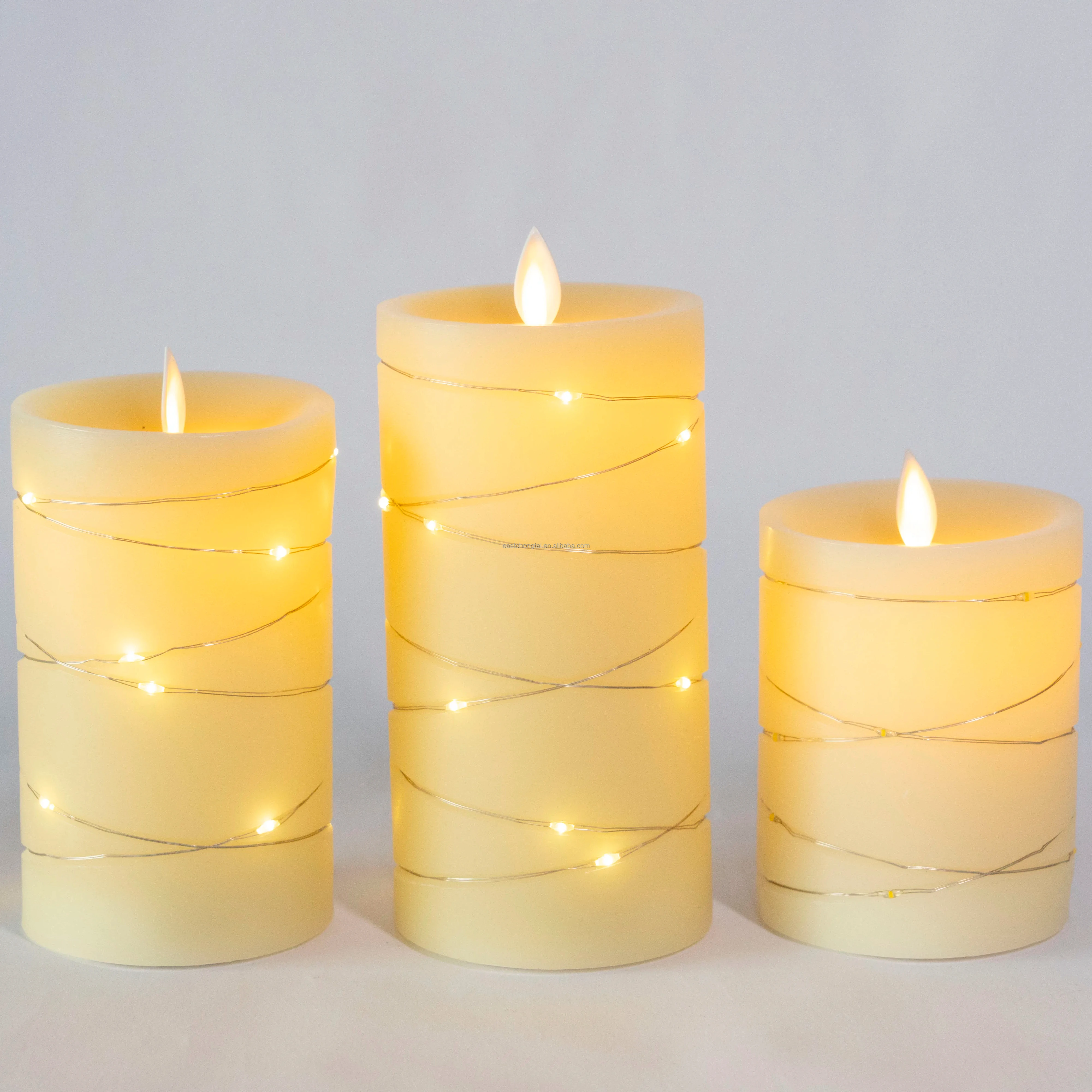 Copper Wire Lamp String LED Light Electronic Candles with Embedded Star String and Remote Control for Parties Wedding Gift