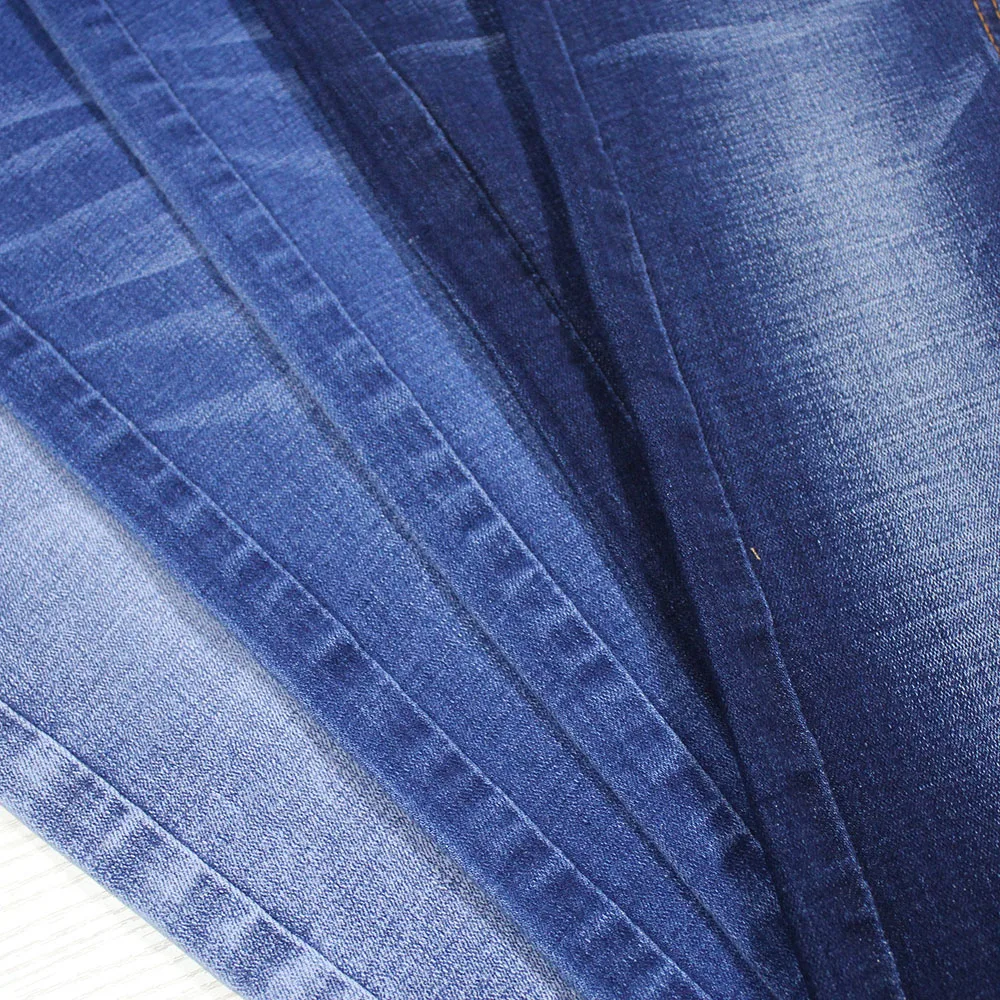 Indigo cotton slub denim tops fabric manufacturer good