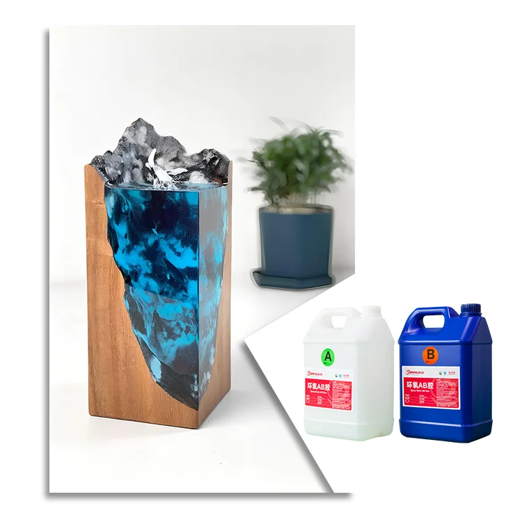 High Transparency Crystal Texture Resin Crafts Clear Non-toxic Anti-yellowing Epoxy Resin for Crafts Production