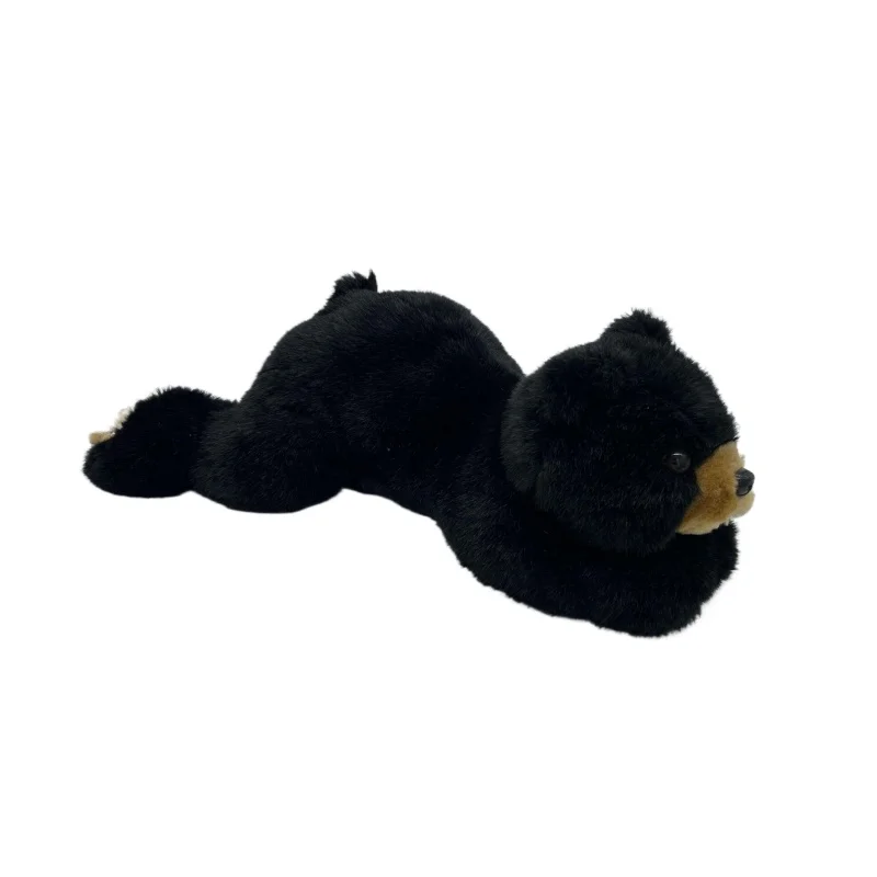 Hot Selling Custom Logo Children Fluffy Soft Toys PP Cotton Stuffed Animal Toys Black Bear