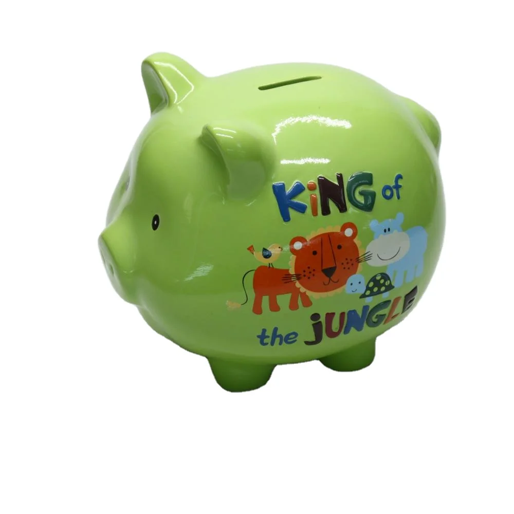 Gift and crafts pig shape ceramic coin piggy bank