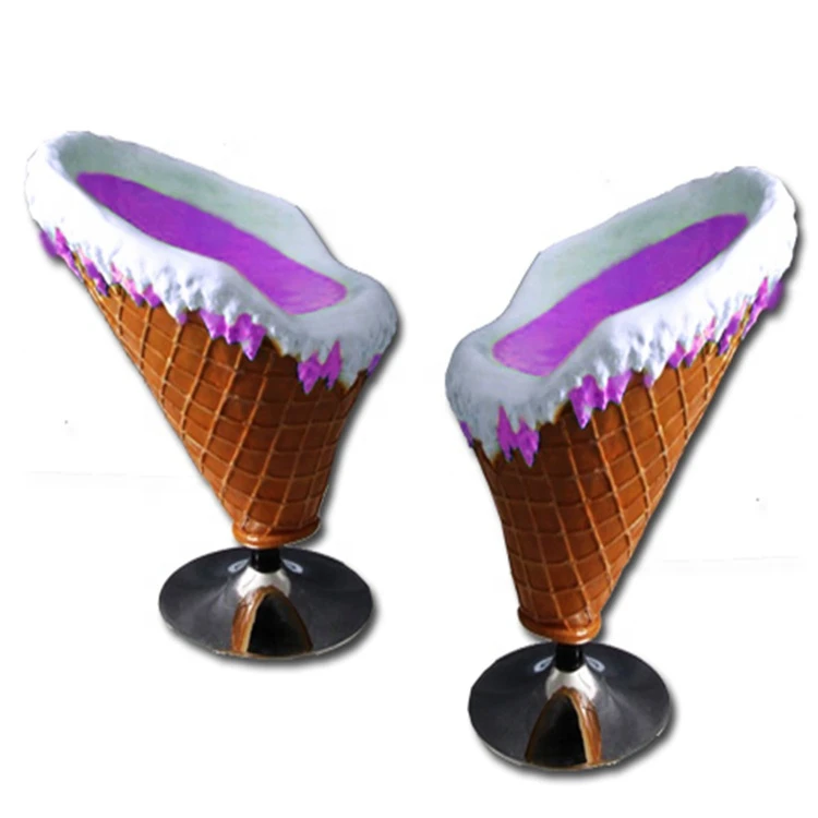 Best price Ice Cream Cone shape Furniture chair and table set for sale