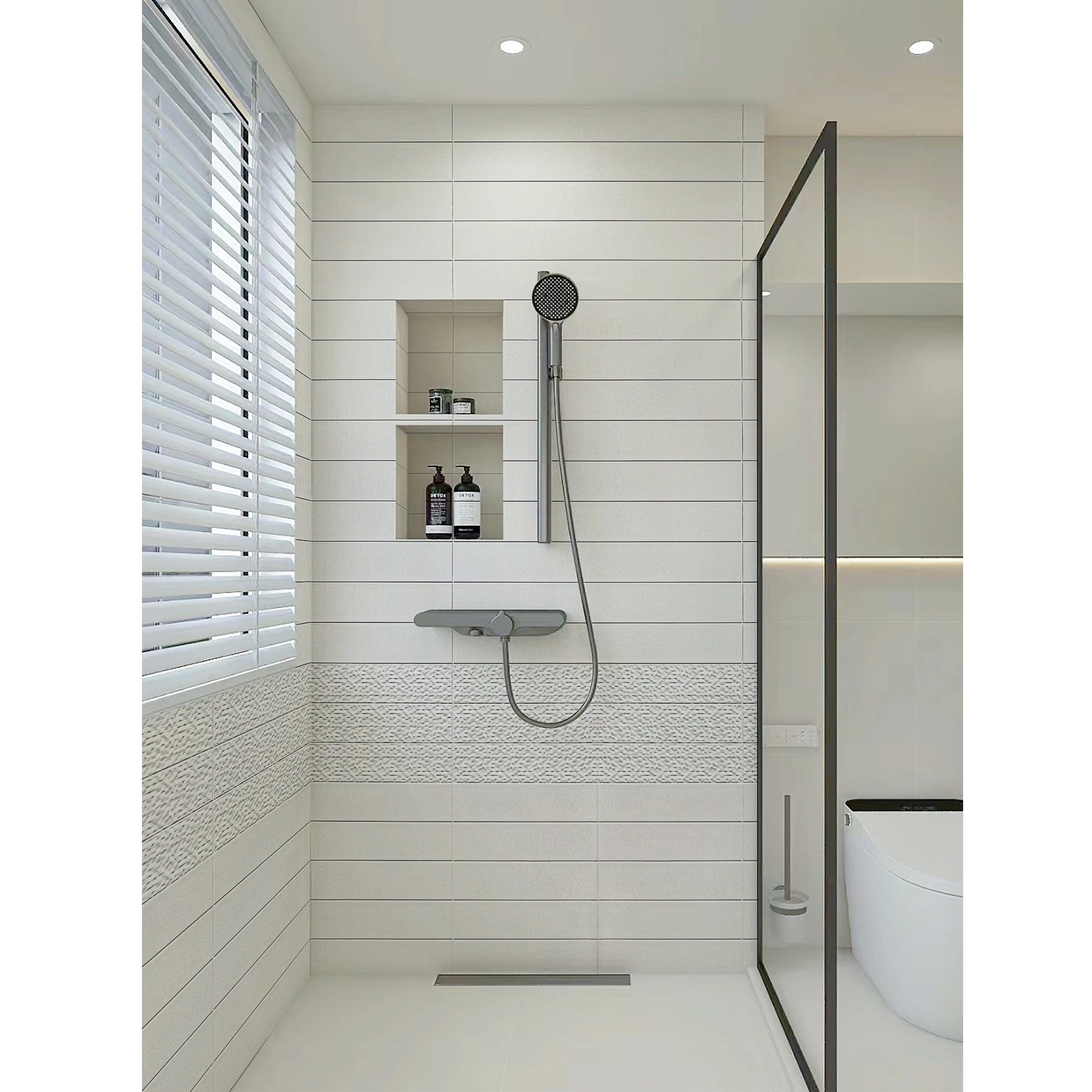 Hotel House Interior Bathroom Tiles Wall Board Luxury Firebrick Wear-resistant Carrara Marble Granite Tub Surround Shower Panels