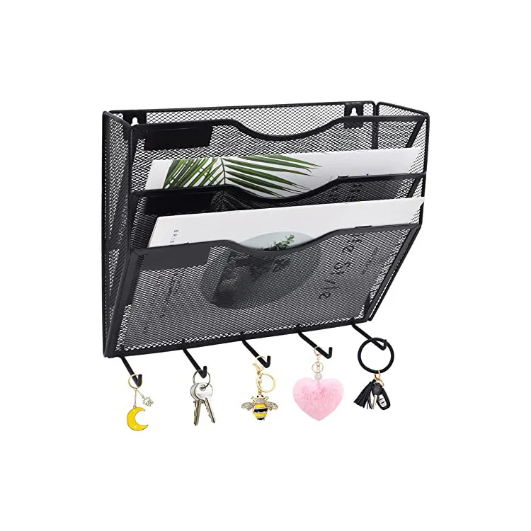 3  Tiers Wall Hanging File Holder Box Custom Wall Mounted Portable Document Display Organizer Documents File Holder