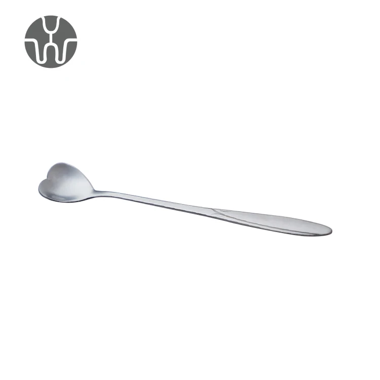 Wholesale Creative Heart and Flower Design Spoons For Dessert Coffee 4 Pieces Silver Spoon Set Stainless Steel