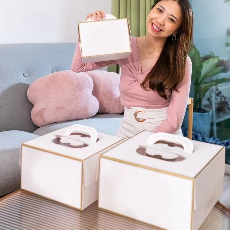 White In Bulk Transparent Plastic Box For Small Round Cake Boxes