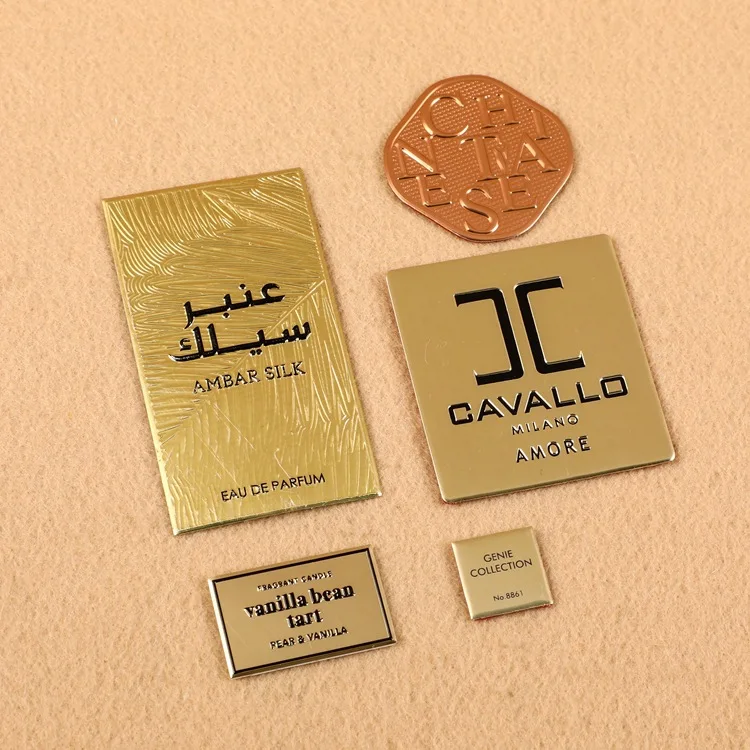 Luxury Perfume Sticker Sample Sticker Perfume Metal Brand Logo Label