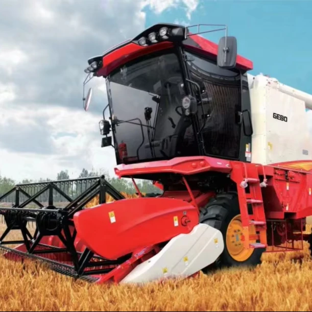Chinese Brand Weichai 80 HP Wheel Combine Harvester GE80 for Sale