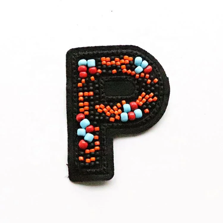 Custom Garment Clothes Accessories Beaded Applique Beaded Patches with Rhinestone Sew on Cloth